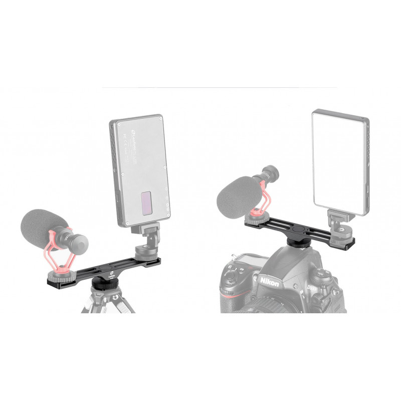 LEOFOTO FA-08 SOPORTE PARA DOS ACCESORIOS (FLASH, MICROS..)