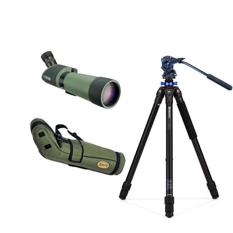 KOWA 82 SV + 20-60x + funda + tripode BENRO TMA 27A+S2
