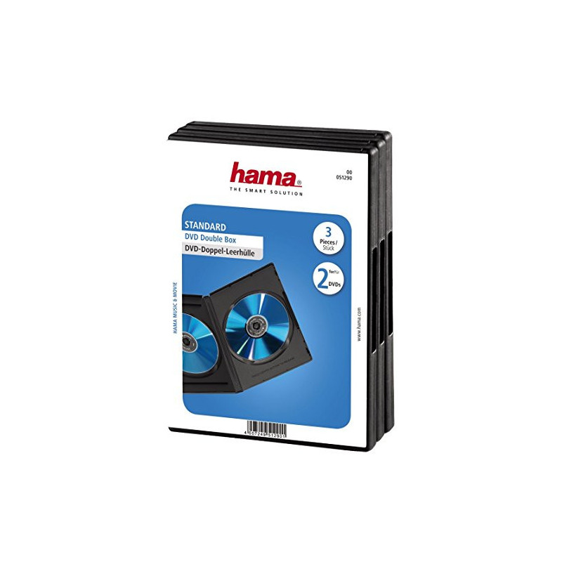 HAMA CAJA PARA DVD PACK 3 UDS