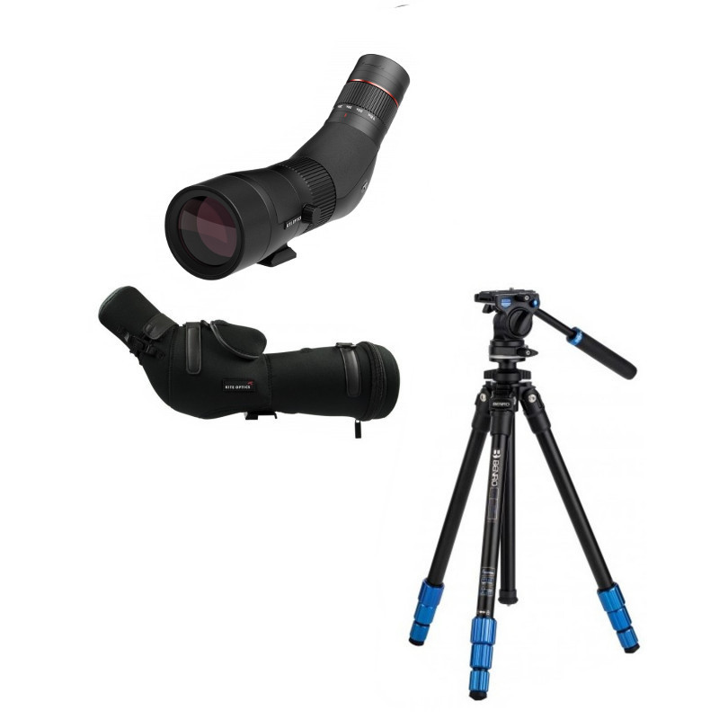 KITE SP-65 + 15-47x + funda + tripode benro slim video