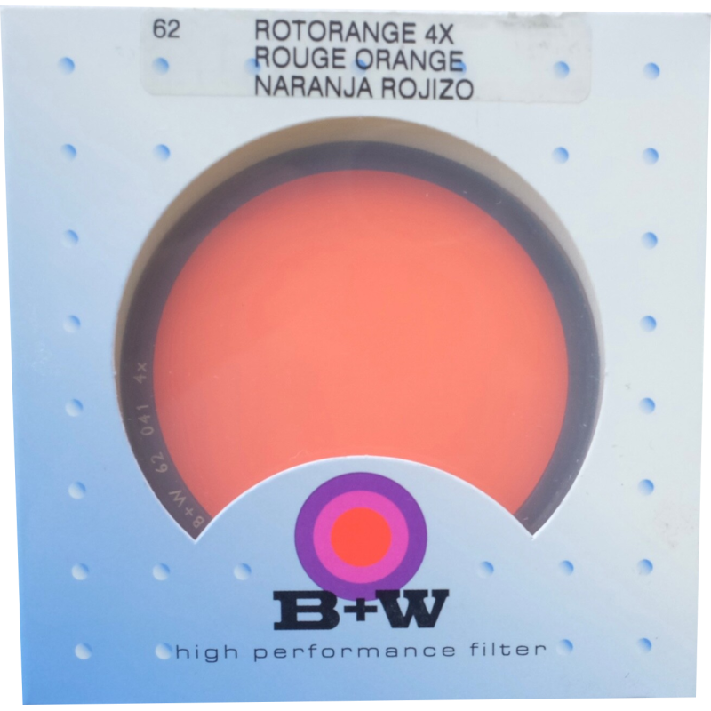 B+W 62 MM NARANJA ROJIZO 4X