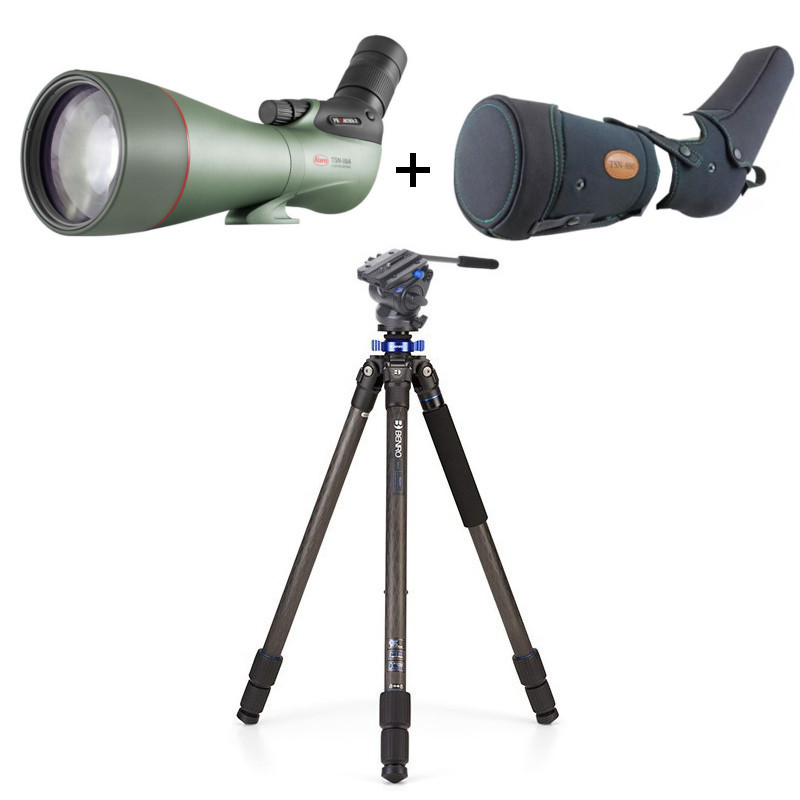 KOWA TSN 99A + 25-60X CON TRIPODE BENRO TMA 27C+S4 Y FUNDA