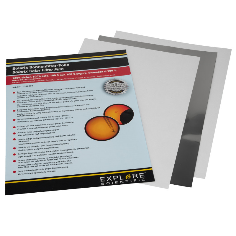 EXPLORE SCIENTIFIC Filtro solar Solarix folio A4
